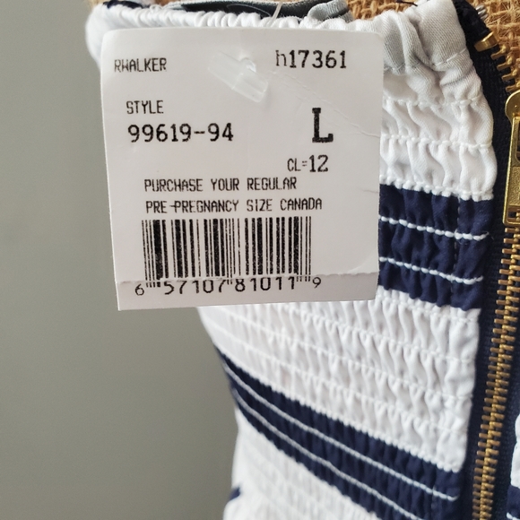 Jessica Simpson - Maternity STRIPED maxi dress XL - Picture 3 of 4